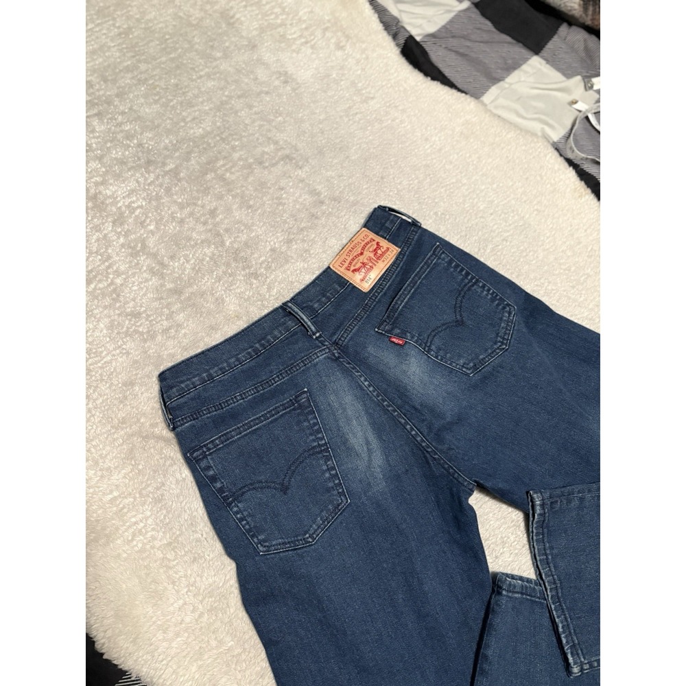 Levi's 514 Mens Size 32x34 Slim Straight Denim Blue Jeans Pants Stretch Pockets - Picture 8 of 9